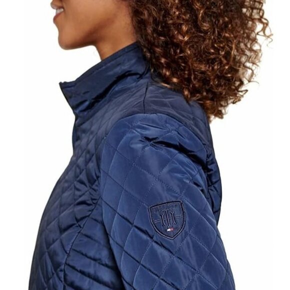 NEW XL Women's Tommy Hilfiger Navy Quilted Jacket - Picture 5 of 8